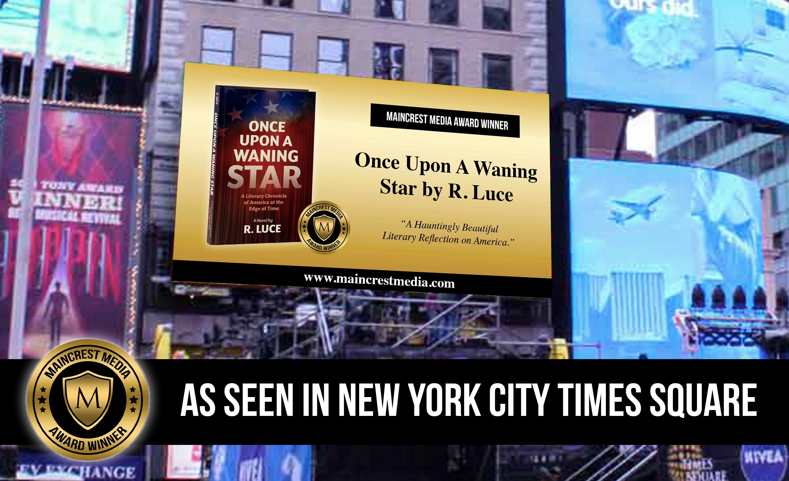 Once Upon a Waning Star featured in New York City Times Square
